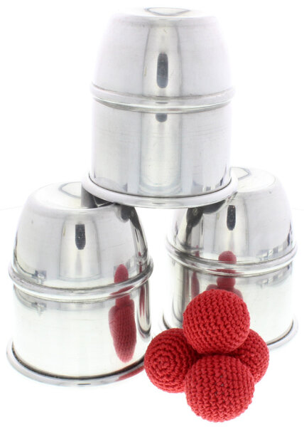 Becherspiel Classic aus Aluminium von Bazar de Magia